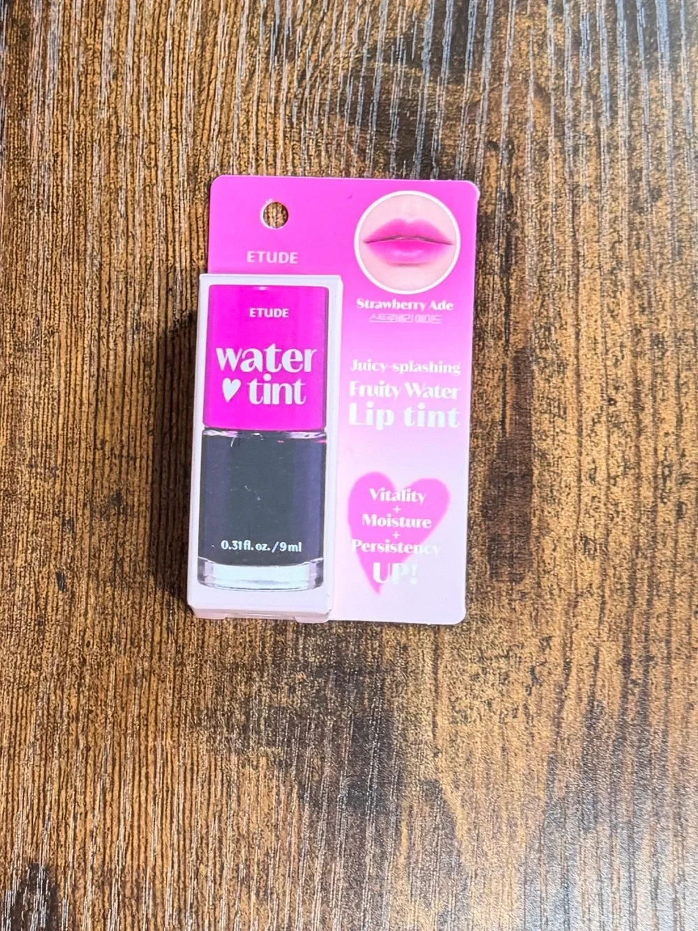 Water Tint Lip Tint — Strawberry Ade (Pink)